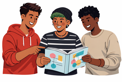 Jugendliche im Gespräch