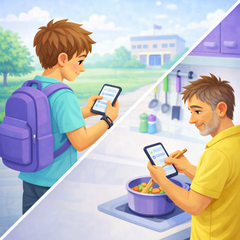 Ausfüllen von Fragebögen 4x pro Tag und Spiel