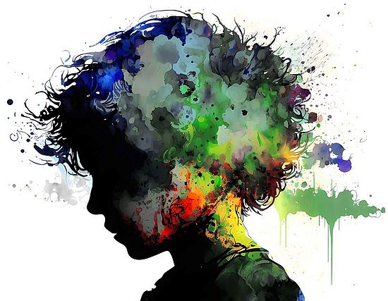 [Translate to English:] colorful head child