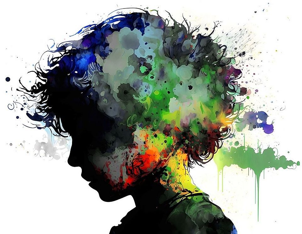 colorful head child