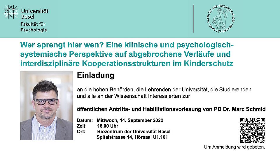 Einladung Antrittsvorlesung M. Schmid