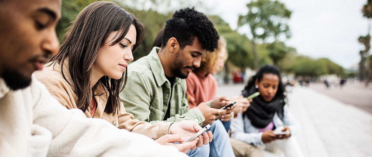 youths on phone